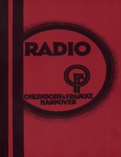 Radio-Katalog Ohlendorf & Francke 1929/1930